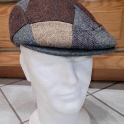 Casquette patchwork laine vierge