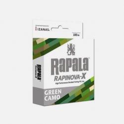 Bobine de tresse Rapala rapinova X green camo 100m 37mm