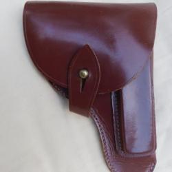 ARMEE FRANCAISE : HOLSTER CUIR BRUN ROUGE 39-45 INDOCHINE PA RUBIS ?