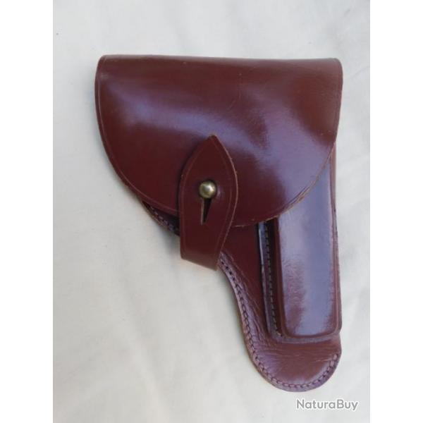 ARMEE FRANCAISE : HOLSTER CUIR BRUN ROUGE 39-45 INDOCHINE PA RUBIS ?