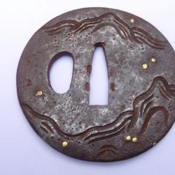 J187- lot tsuba en fer pour katana , wakisachi   , sabre  japonais