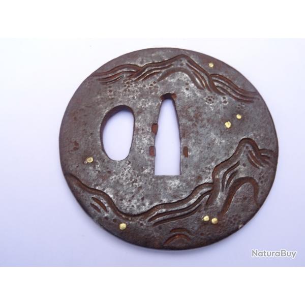 J187- lot tsuba en fer pour katana , wakisachi   , sabre  japonais