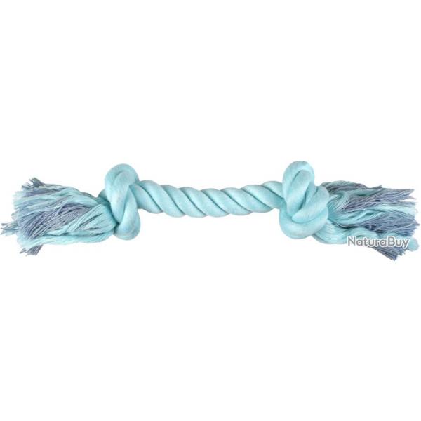 jouet os corde S turquoise 20 cm