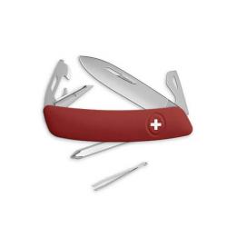 SZD04 Couteau suisse Swiza 11 fonctions Allmatt SZD04ROM(rouge)