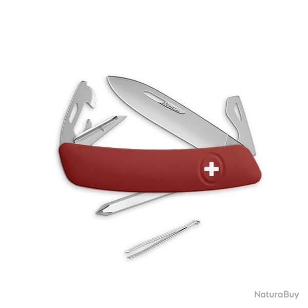SZD04 Couteau suisse Swiza 11 fonctions Allmatt SZD04ROM(rouge)