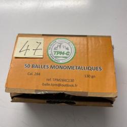 balles (ogives) (projectiles) TPM 7mm/.284, réf TPM284C130, 130gn, quantité : 47