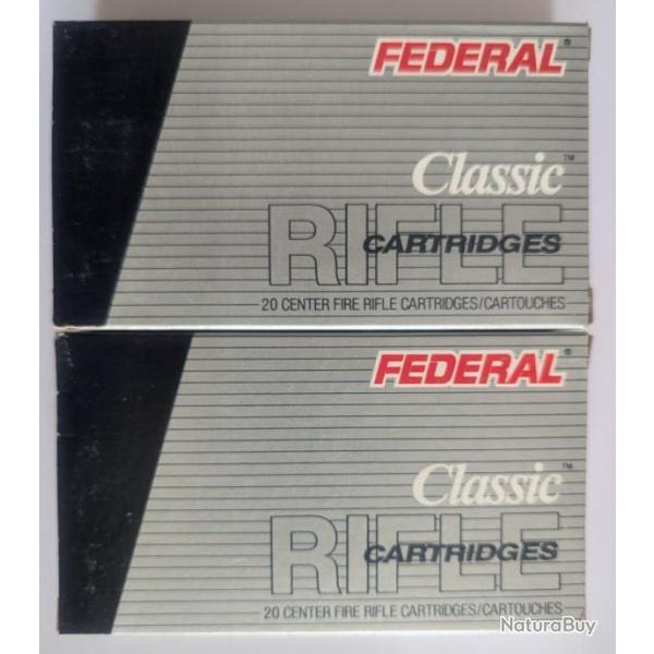 40 (2x20) cartouches .280 Remington "HI-SHOK" SOFT POINT 150 grains - FEDERAL