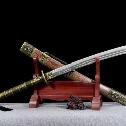 Sabre asiatique long en acier manganèse - Puissance et élégance