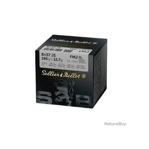 SELLIER BELLOT Balles de chasse Fmj - par boite de 20  8 x 57 JS   196Gr