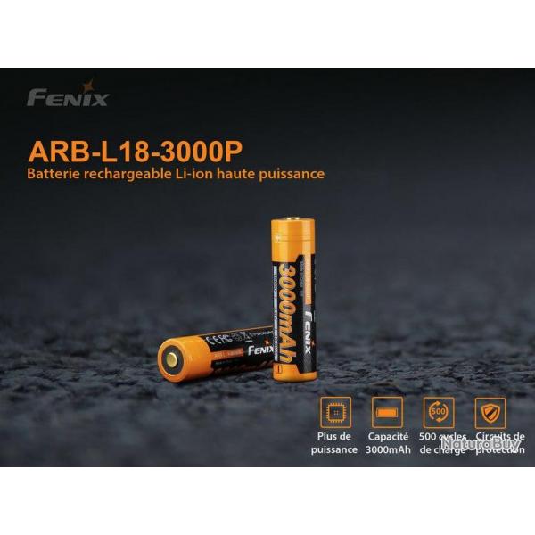 Fenix ARB-L18-3000P Batterie rechargeable 18650 3000mAh