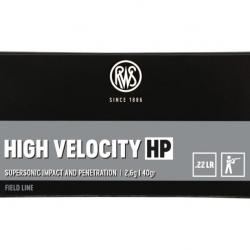 Balles 22LR Percussion Annulaire RWS High Velocity HP