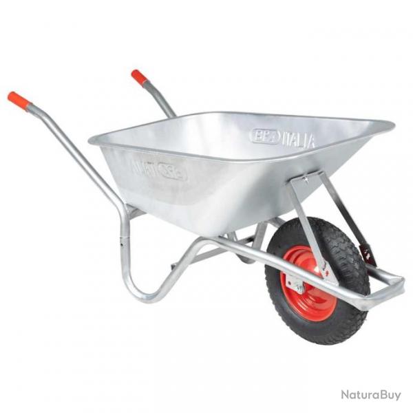 Brouette 90 L 150 kg acier galvanis et plastique