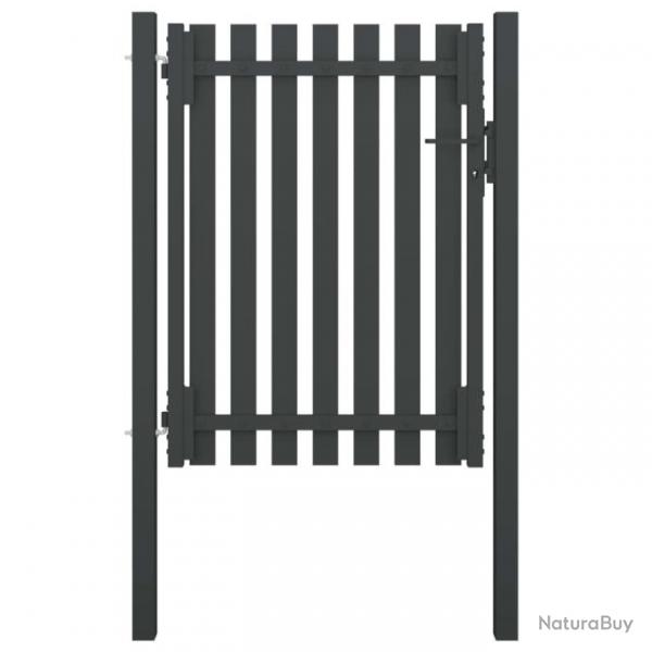 Portail de clture de jardin Acier 1x1,7 m Anthracite
