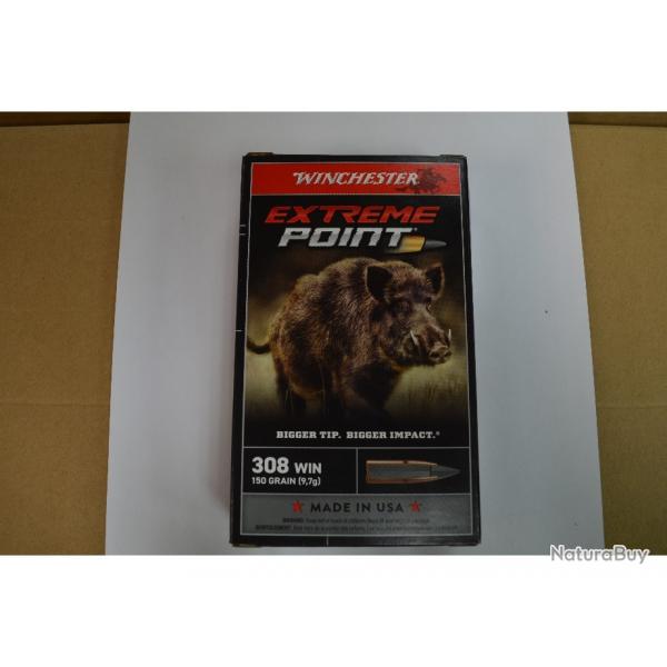 1 BOITE DE 20 BALLES WINCHESTER 150 GR EXTREME POINT   NEUVE