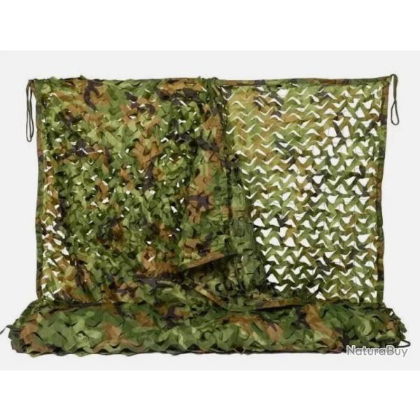 Filet de Camouflage Militaire 4x5 M Voile d'ombrage chasse jardin dcor vert