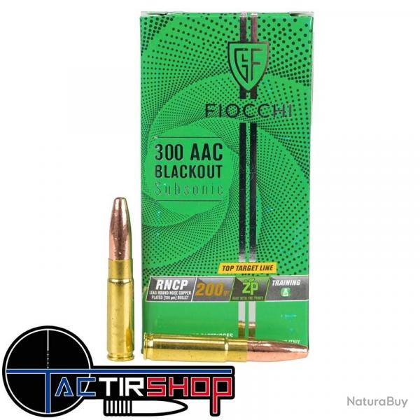 Munitions Fiocchi 300 AAC Blackout 200 gr FMJ Subsonic - boite de 50