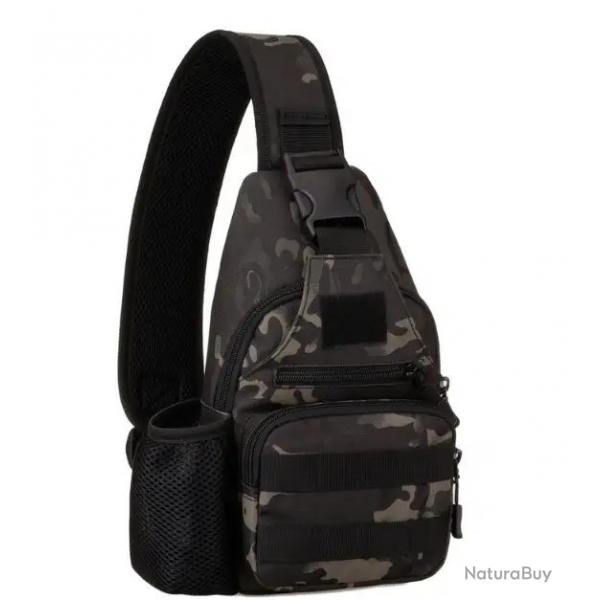 Sac  dos EDC Molle pour voyage et randonne charge USB* CAMOUFLAGE NOIR*LIVRAISON GRATUITE !!!