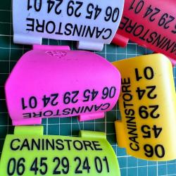 GRAVURE Attache antenne couleurs FLUO DC50 T5 TT10 TT15 pour GARMIN ou a BLANC HORIZONTALE