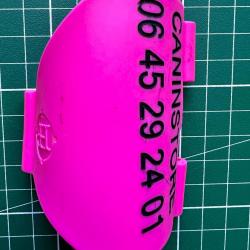 GRAVURE Attache antenne couleurs FLUO DC50 T5 TT10 TT15 pour GARMIN ou a ROSE HORIZONTALE