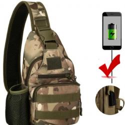 DulBag-Sac à Dos Anti-Vol avec Chargeur USB* petit sac et crochet USB CAMOUFLAGE*