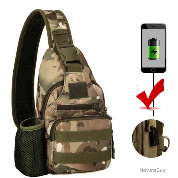 DulBag-Sac  Dos Anti-Vol avec Chargeur USB* petit sac et crochet USB CAMOUFLAGE*