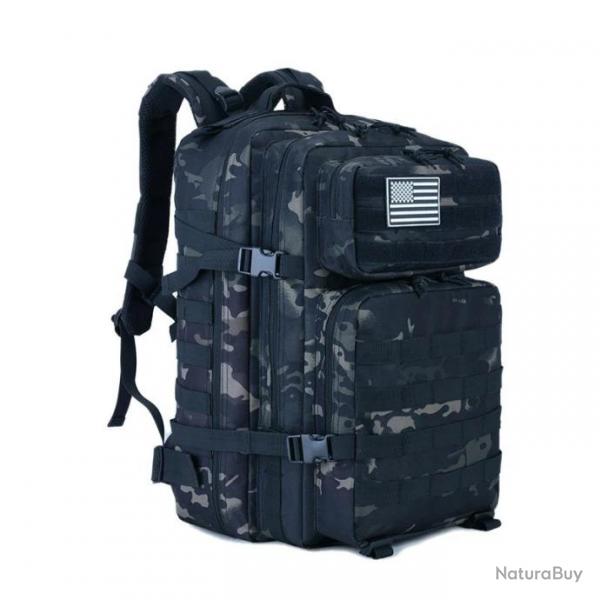 DulBackpack-Sac  dos militaire d'assaut pour homme *CAMOUFLAGE NOIR