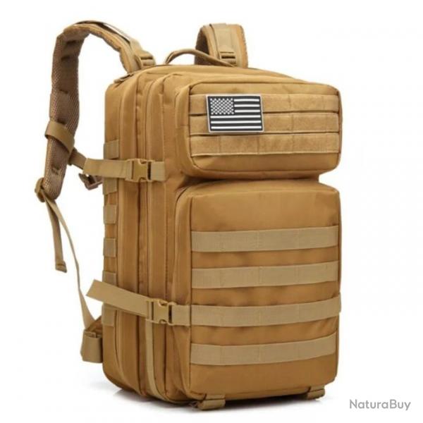 DulBackpack-Sac  dos militaire d'assaut pour homme *KAKI, LIVRAISON GRATUITE !!!