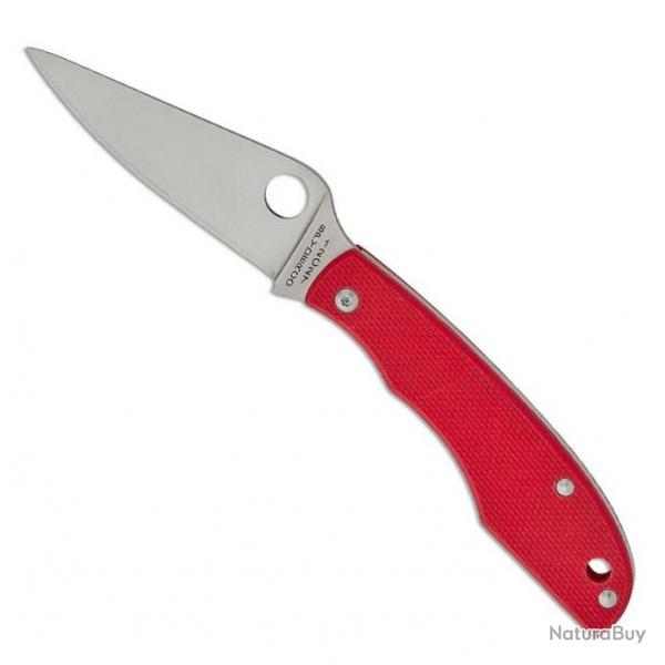 Couteau "Grasshopper" 12C27 / G10, Couleur rouge [Spyderco]