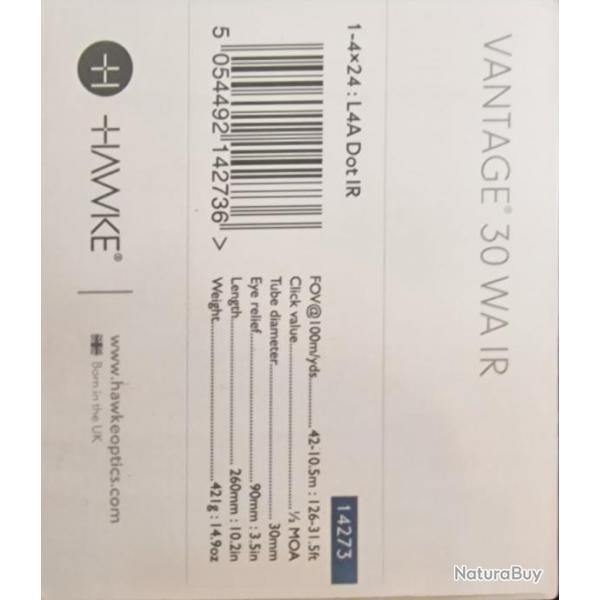 Lunette Hawke vantage 30 WA IR 1-4 24