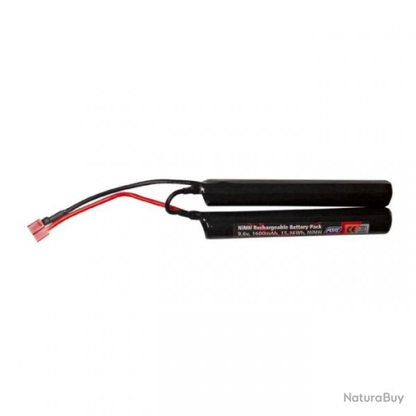 BATTERIE ASG NIMH 9.6V / 1600MAH 2 ELEMENTS - CONNECTEUR T-Plug