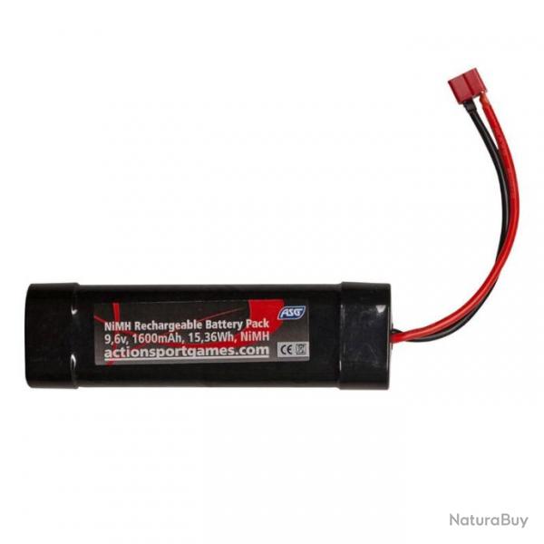 BATTERIE ASG NIMH 9.6V / 1600MAH 1 ELEMENT - CONNECTEUR T-Plug