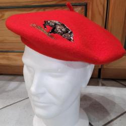 BERET rouge motif sanglier Le Beret Français