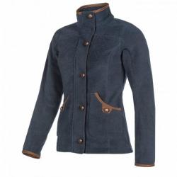 Veste polaire femme Claire Bleu profond Élégance rustique et chaleur naturelle