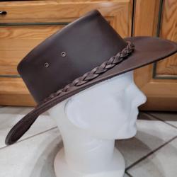 Chapeau en cuir de buffle marron LOVERGREEN