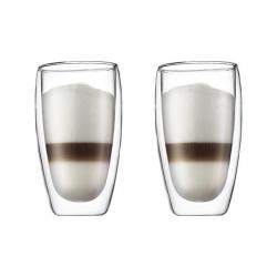 BEL2199 SET DE 2 VERRES 45CL BODUM "PAVINA" DOUBLE PAROI MAINTIENT AU CHAUD OU AU FROID NEUF