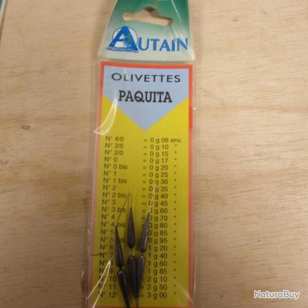 Olivettes PAQUITA de marque AUTAIN, n7, 1,40g