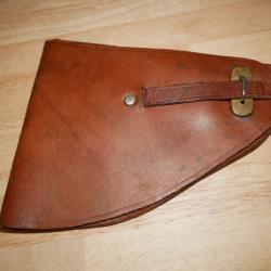 Holster cuir fauve pour 7.65mm petit modèle (MAB C, Browning 1910, petit Unique)