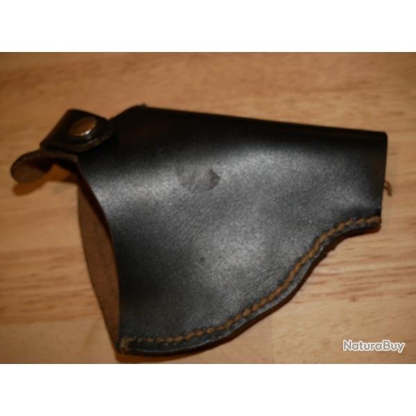 Holster pour Revolver 2" en cuir noir