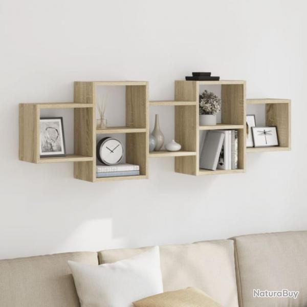 tagre murale chne sonoma 129x18x42 cm bois d'ingnierie