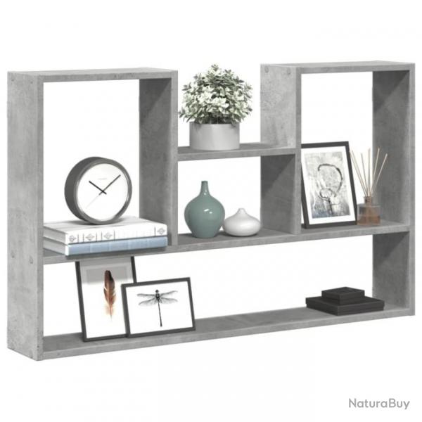 tagre murale gris bton 99x15x60 cm bois d'ingnierie