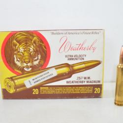 1 Boite de Balles Weatherby Calibre 257 W.M Soft Point 87gr