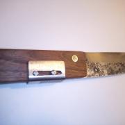 Couteau De Poche En Acier Damas à Haute Dureté Avec Manche En Bois D Pour Randonnee Et Survie 95091654
