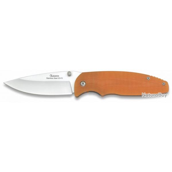 Couteau pliant orange "de battue" avec lame de 8.5cm