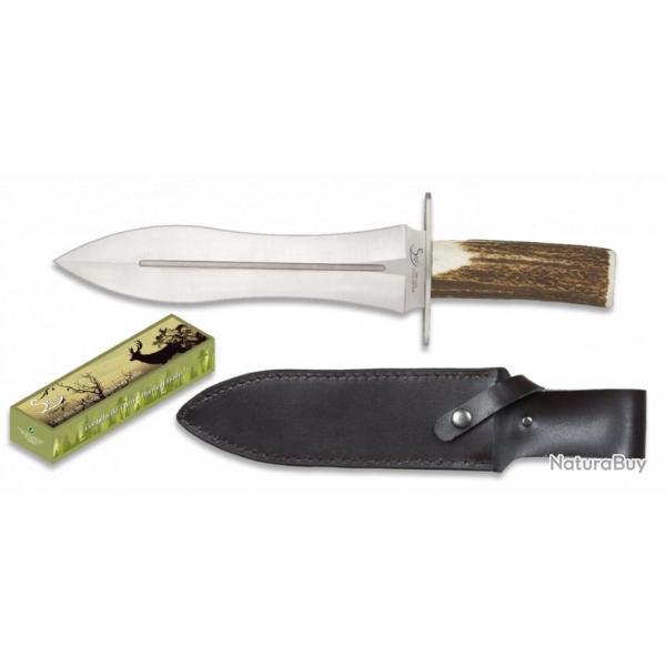 Couteau de chasse corne de Cerf vritable lame 22cm