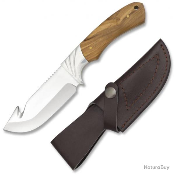 FETE DES PERES - Couteau a dpecer Manche en Olivier lame 10cm