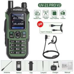 BAOFENG UV-21 PRO VHF ....VERSION 2.... Longue distance avec OREILLETTE..........ENCHERE