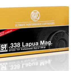 Munitions RWS calibre 338 Lapua Mag Speed Tip Professional 250gr - 16.2g x20