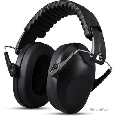 Casque Anti-Bruit SNR 27dB Pliable - Protection Auditive Adulte & Enfant Réglable Pour Chantier, Sport & Voyage