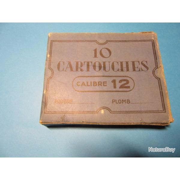 Boite de cartouches ancienne vide calibre 12