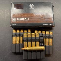 15 munitions RWS KS 7 mm rem mag 10,5g 162gr